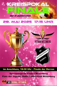 Pokalfinale der D-Juniorinnen vor dem Männerfinale am 28.05.2025